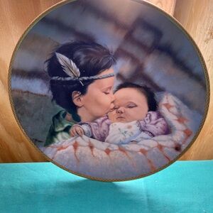 Decorative Plate with Native American Children